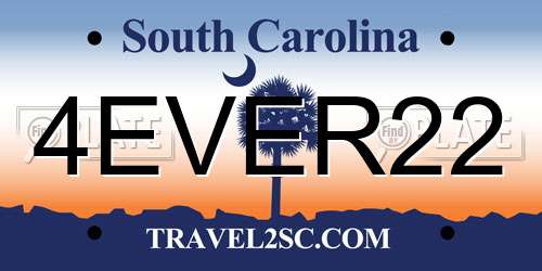 4EVER22 South Carolina License Plate