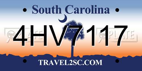 4HV7117 South Carolina License Plate