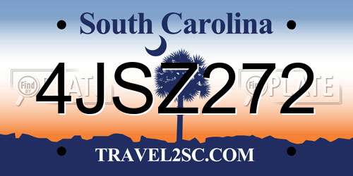 4JSZ272 South Carolina License Plate