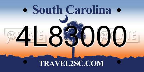4L83000 South Carolina License Plate