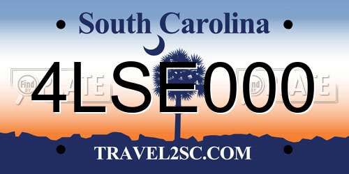 4LSE000 South Carolina License Plate