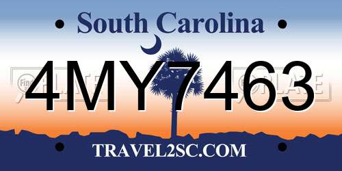 4MY7463 South Carolina License Plate
