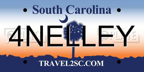 4NELLEY South Carolina License Plate