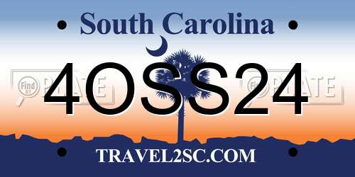 4OSS24 South Carolina License Plate