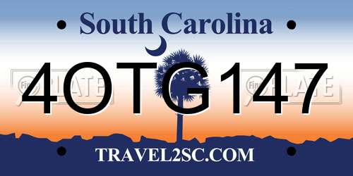 4OTG147 South Carolina License Plate