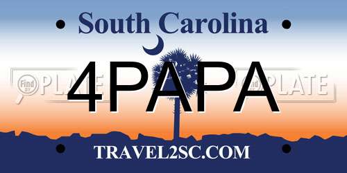 4PAPA South Carolina License Plate