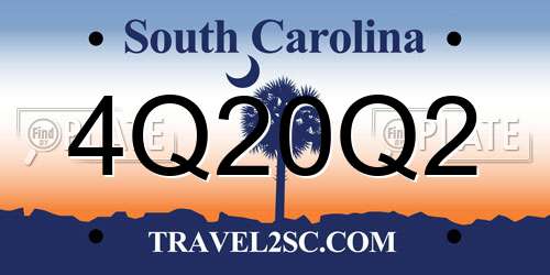 4Q20Q2 South Carolina License Plate
