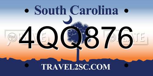 4QQ876 South Carolina License Plate