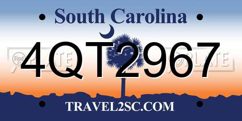 4QT2967 South Carolina License Plate