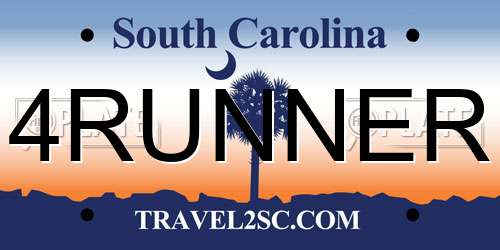 4RUNNER South Carolina License Plate