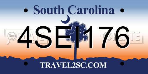 4SEI176 South Carolina License Plate