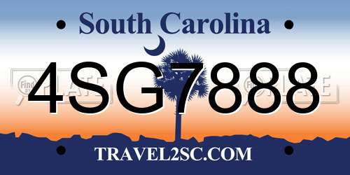 4SG7888 South Carolina License Plate