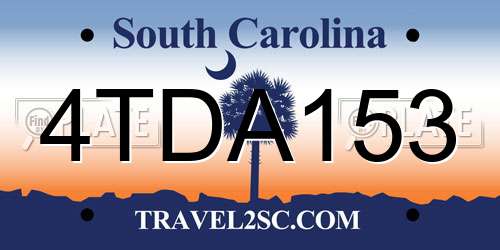 4TDA153 South Carolina License Plate