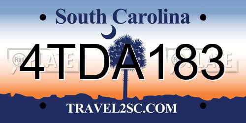 4TDA183 South Carolina License Plate