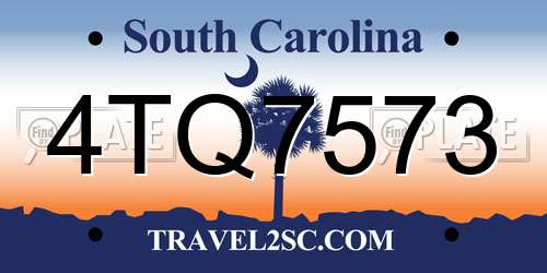 4TQ7573 South Carolina License Plate