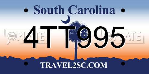 4TT995 South Carolina License Plate