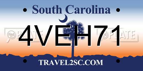 4VEH71 South Carolina License Plate