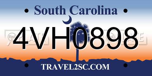 4VH0898 South Carolina License Plate
