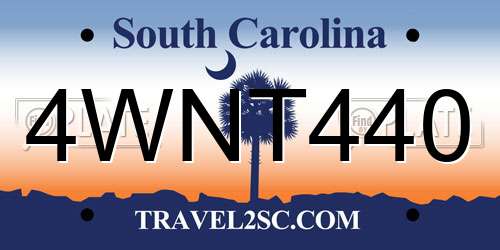 4WNT440 South Carolina License Plate