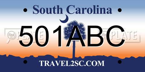 501ABC South Carolina License Plate