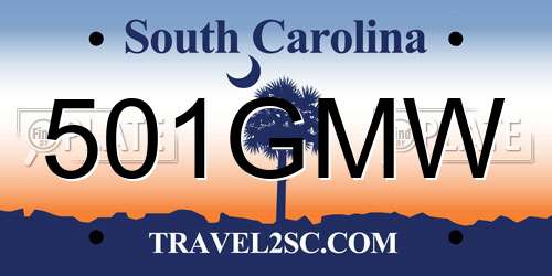 501GMW South Carolina License Plate