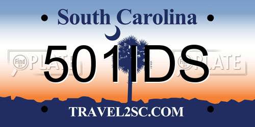 501IDS South Carolina License Plate