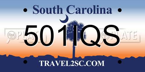 501IQS South Carolina License Plate