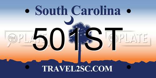 501ST South Carolina License Plate