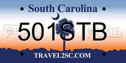 501STB South Carolina License Plate