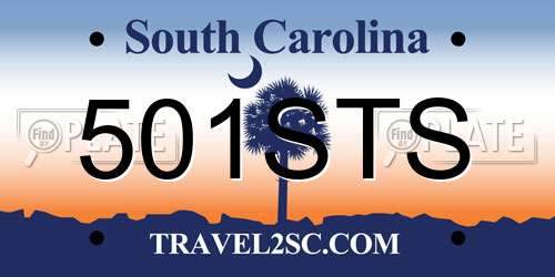 501STS South Carolina License Plate