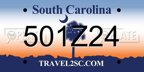 501Z24 South Carolina License Plate