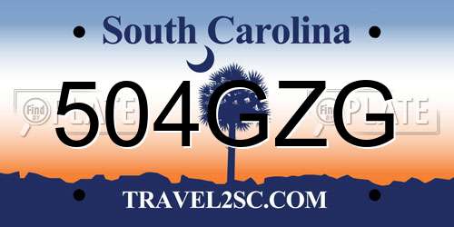 504GZG South Carolina License Plate