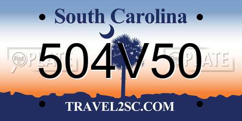 504V50 South Carolina License Plate