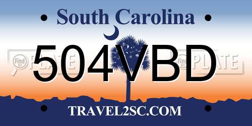 504VBD South Carolina License Plate