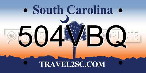 504VBQ South Carolina License Plate