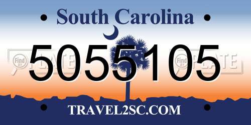 5055105 South Carolina License Plate