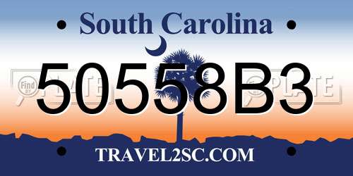 50558B3 South Carolina License Plate