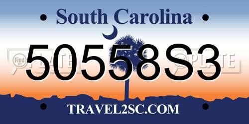50558S3 South Carolina License Plate