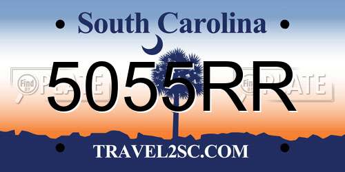 5055RR South Carolina License Plate
