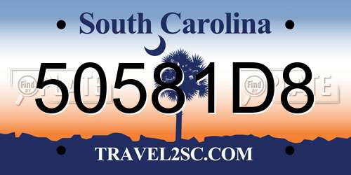 50581D8 South Carolina License Plate