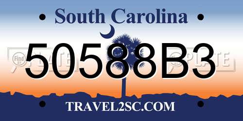 50588B3 South Carolina License Plate