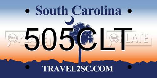 505CLT South Carolina License Plate