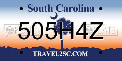 505H4Z South Carolina License Plate