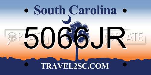 5066JR South Carolina License Plate