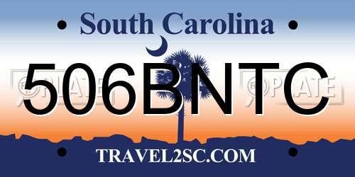 506BNTC South Carolina License Plate