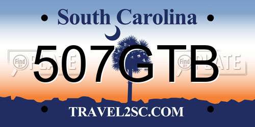 507GTB South Carolina License Plate