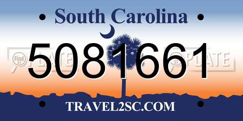 5081661 South Carolina License Plate