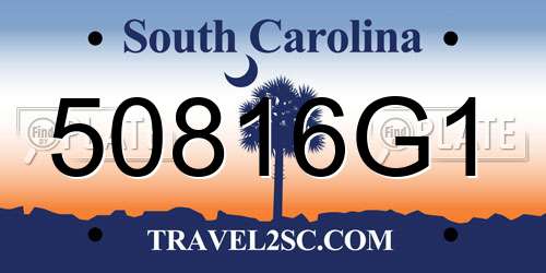 50816G1 South Carolina License Plate