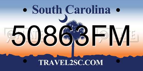 50863FM South Carolina License Plate