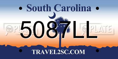 5087LL South Carolina License Plate